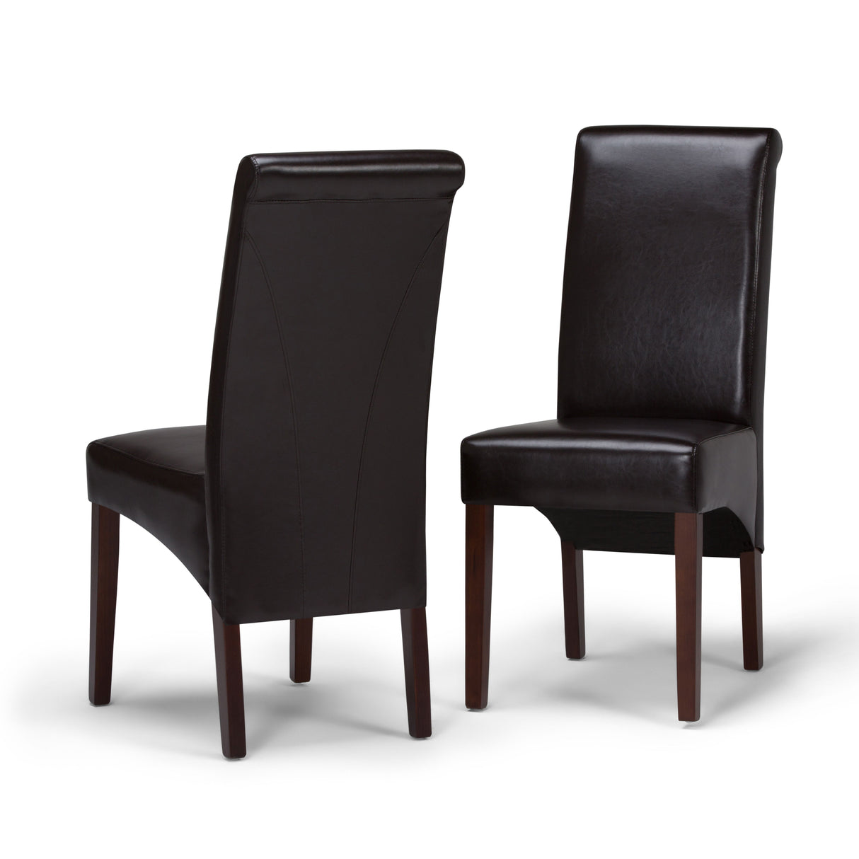 Avalon - Deluxe Parson, Dining Chair (Set of 2) Dark Brown by Simpli-Home | Bel Furniture