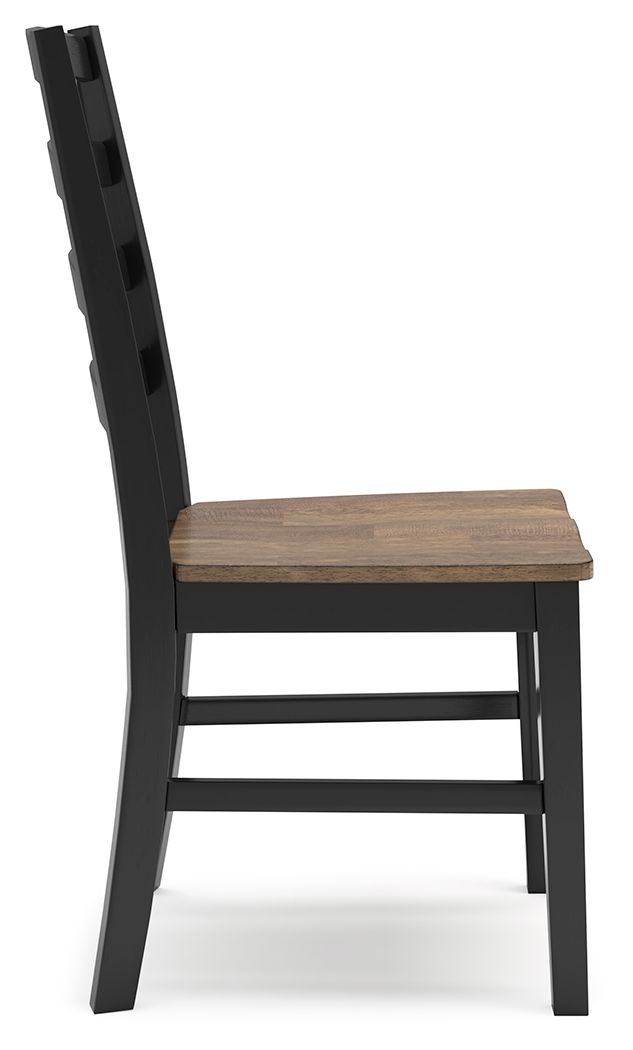 Wildenauer - Brown / Black - Dining Room Side Chair (Set of 2) by Signature Design by Ashley® | Bel Furniture