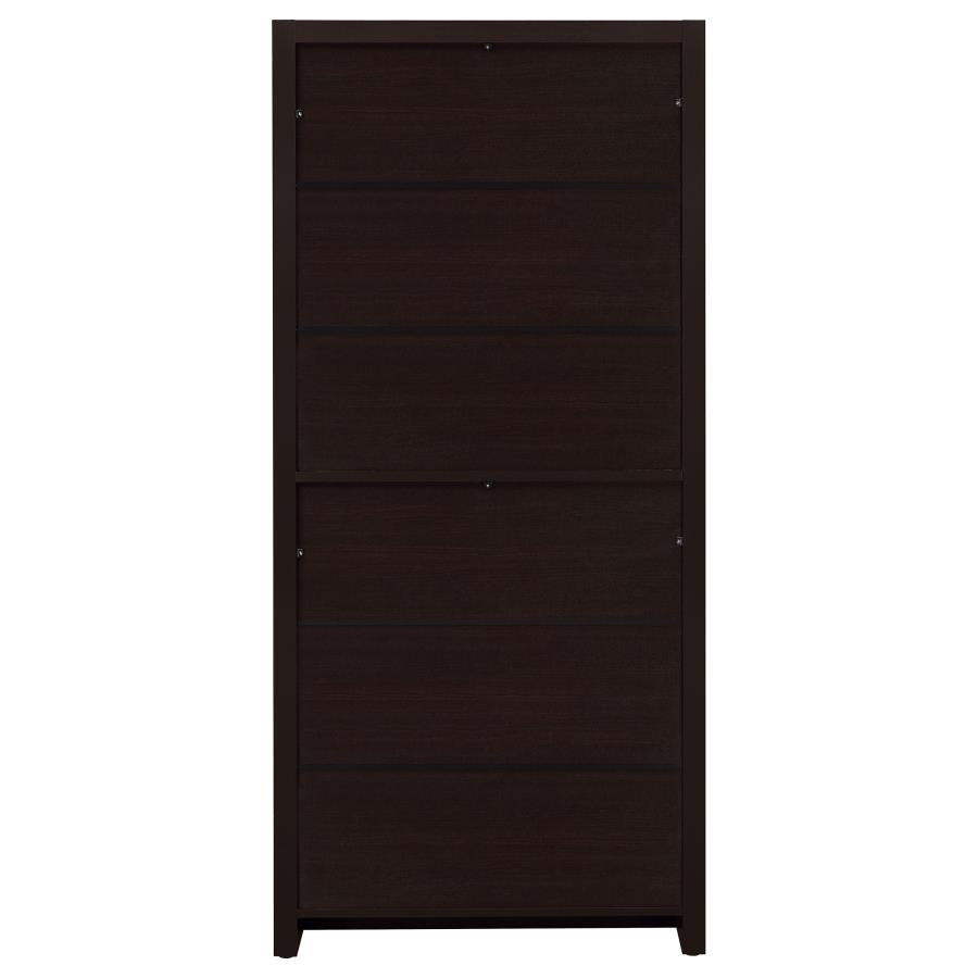 Skylar - 5-Shelf Bookcase With Drawer - Cappuccino
