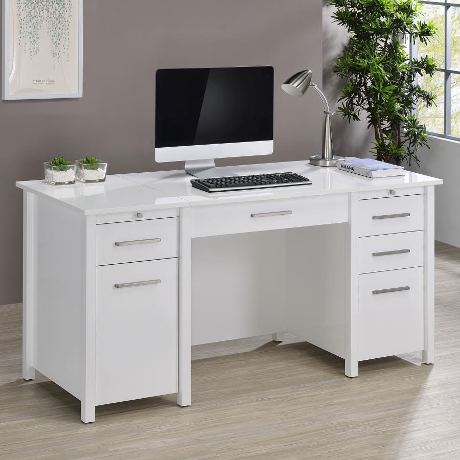 Dylan - 4-Drawer Lift Top Office Desk by CoasterEssence | Bel Furniture