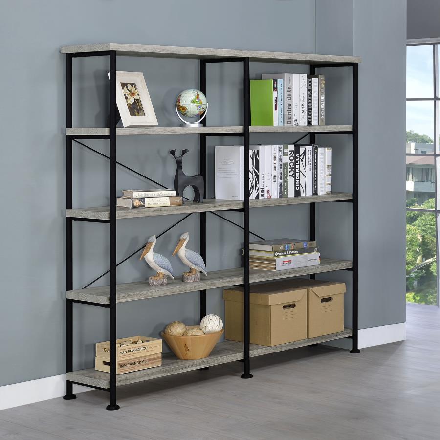 Analiese - 4-Shelf Double Bookshelf