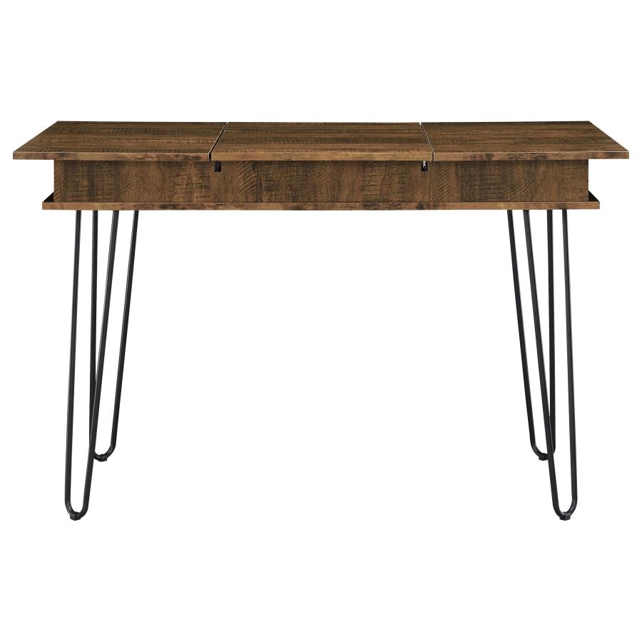 Sheeran - Writing Desk With Storage - Rustic Amber