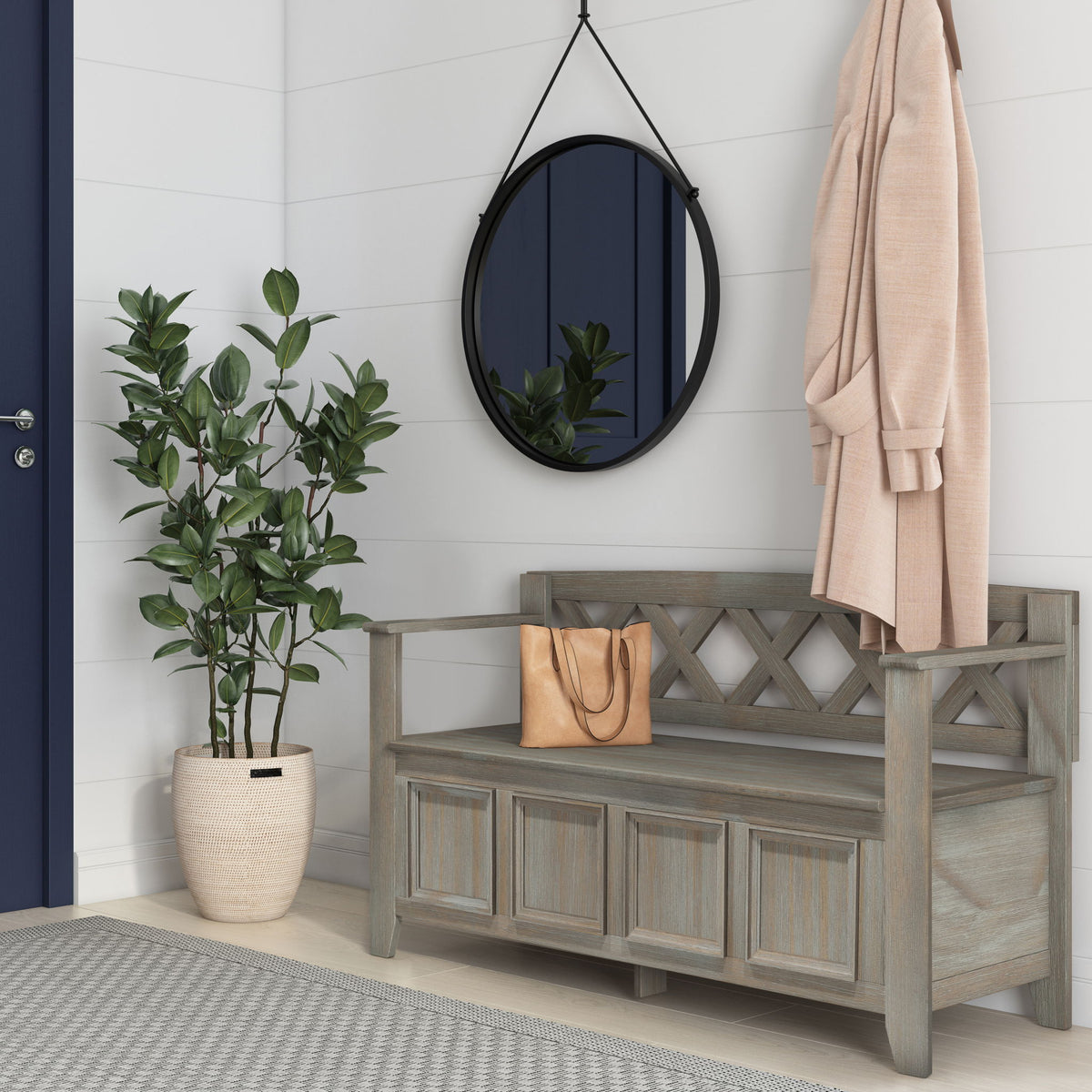 Amherst - Entryway Storage Bench - Light Brown