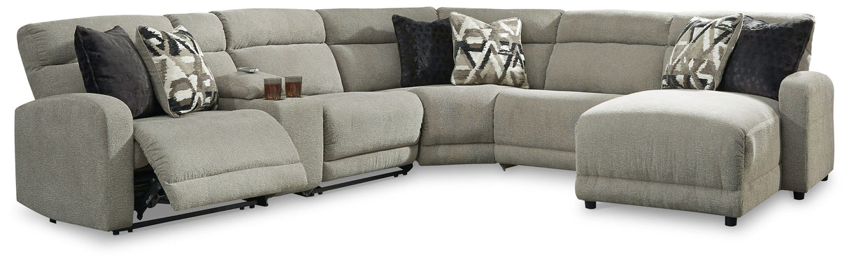 Colleyville - Power Reclining Sectional Beige 6 Pc. Power Reclining Sectional With RAF Press Back Power Chaise by Signature Design by Ashley® | Bel Furniture