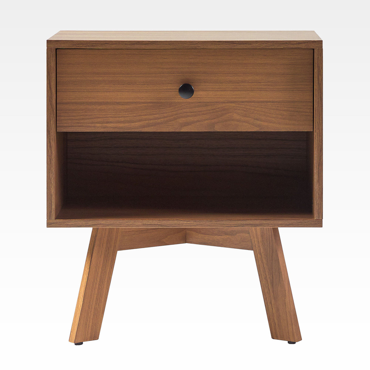 Mid-Century Modern Minimalist 1 Drawer Nightstand by Walker Edison | Bel Furniture