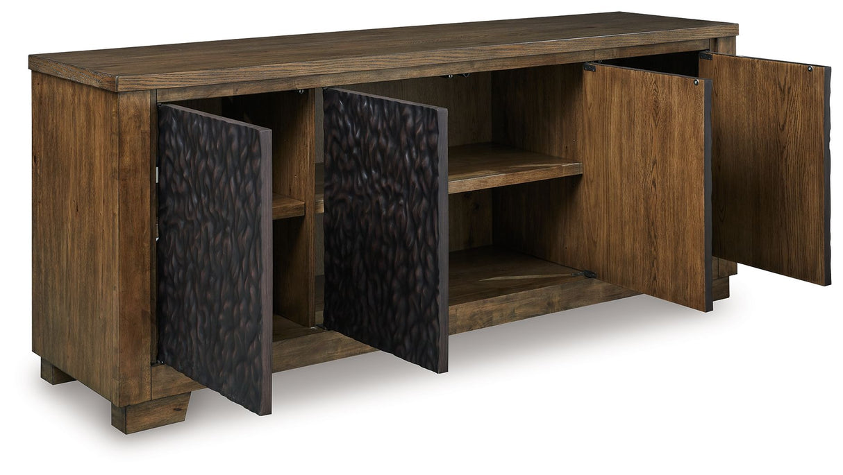 Rosswain - Warm Brown - Extra Large TV Stand by Signature Design by Ashley® | Bel Furniture