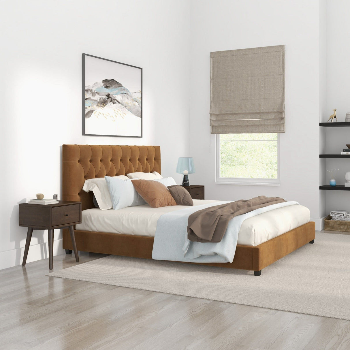 Donald - Mid-Century Modern Platform Bed