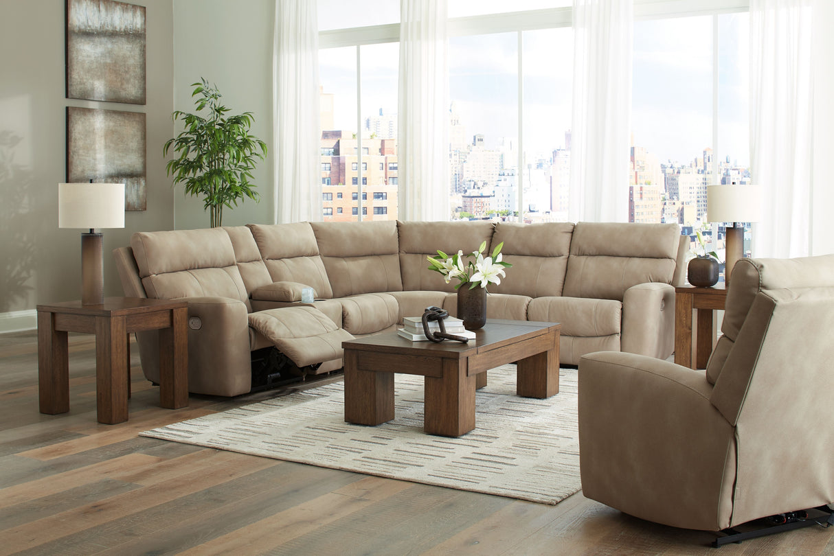 Next-gen Durapella - Power Reclinering Sectional Set Beige 7 Pc. - 6-Piece Power Reclining Sectional, Power Recliner by Signature Design by Ashley® | Bel Furniture