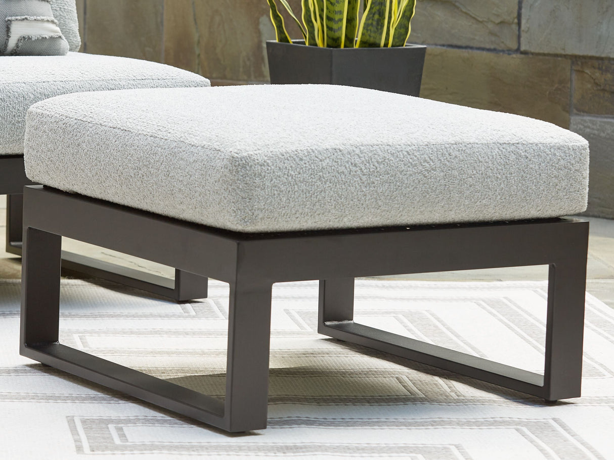 Beachloft - Black / Gray - Ottoman With Cushion by Signature Design by Ashley® | Bel Furniture