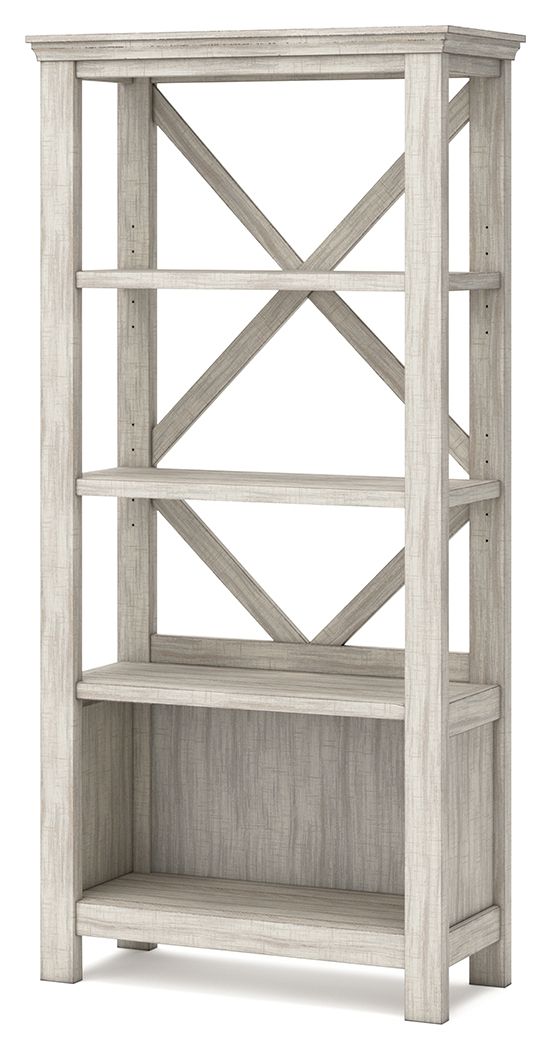 Carynhurst - Whitewash - Large Bookcase by Signature Design by Ashley® | Bel Furniture