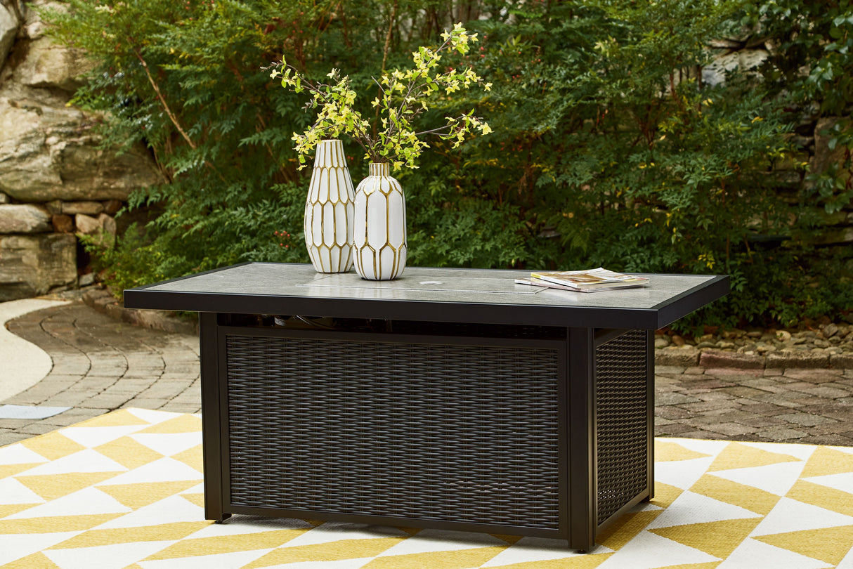 Beachcroft - Rectangular Fire Pit Table by Signature Design by Ashley® | Bel Furniture