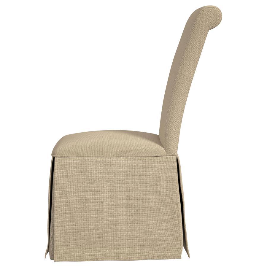 Shawna - Upholstered Skirted Dining Chair (Set of 2) by Coaster Fine Furniture | Bel Furniture