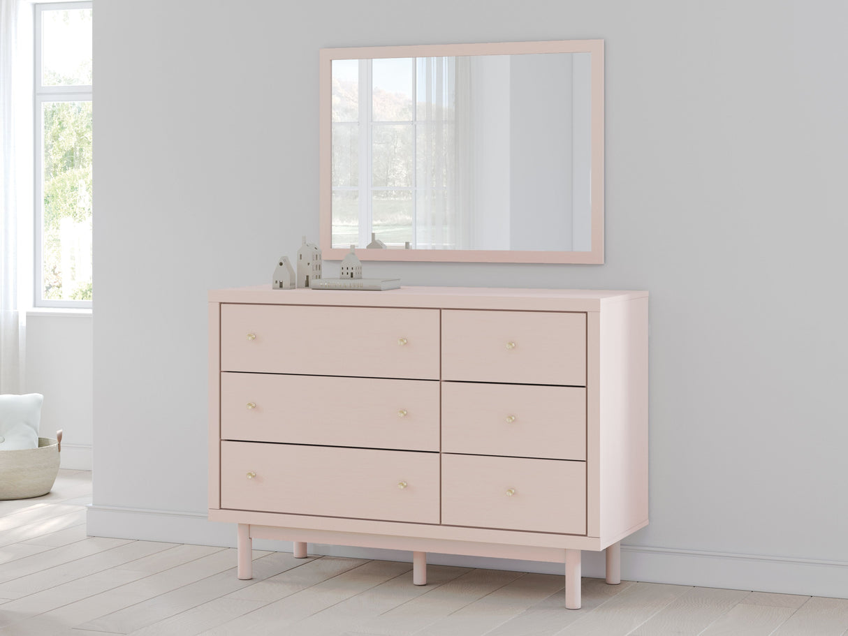 Wistenpine - Blush - Dresser And Mirror by Signature Design by Ashley® | Bel Furniture