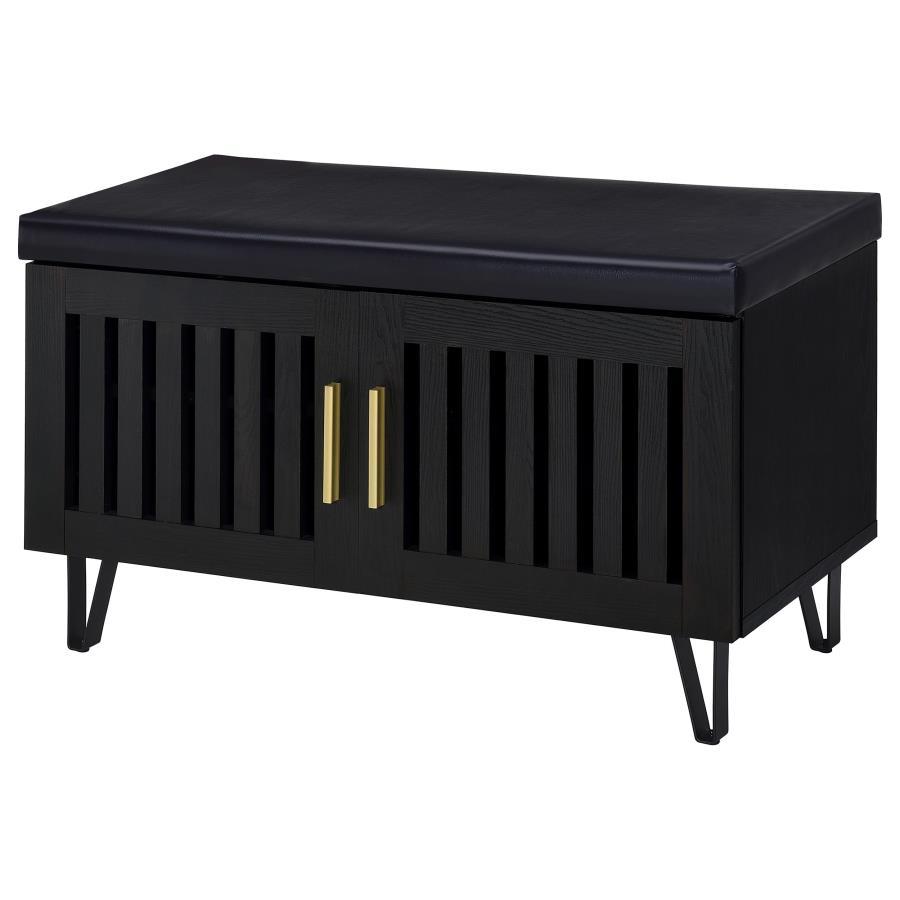 Brixton - 2-Door Padded Entryway Shoe Storage Bench by Coaster Fine Furniture | Bel Furniture