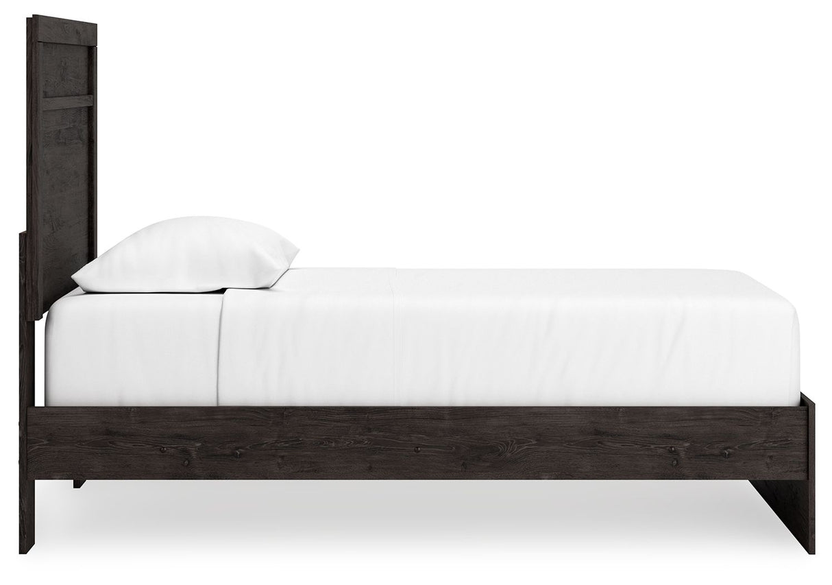 Belachime - Twin Panel Bed - Black