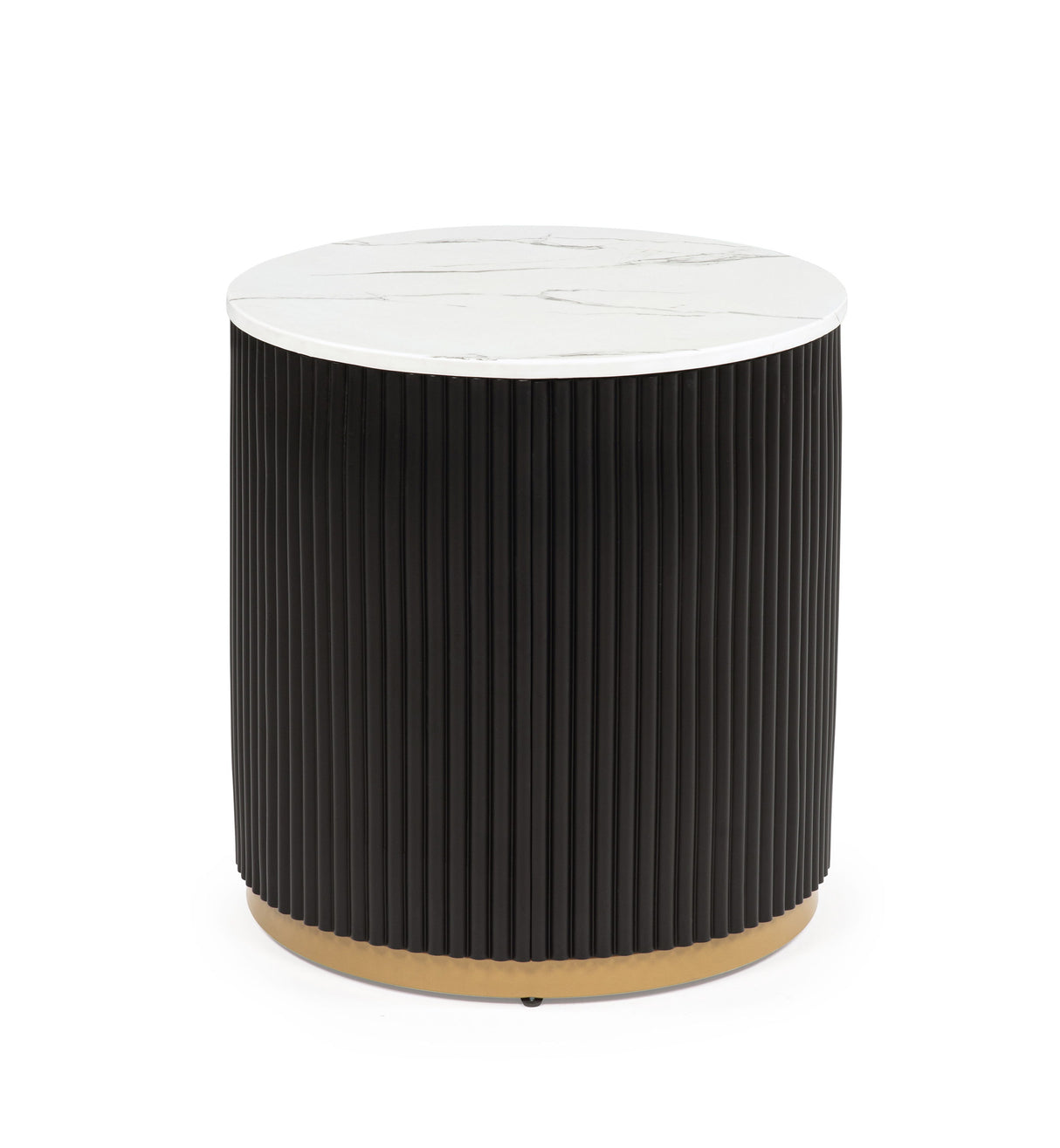 Kara - End Table - Black / White by Crown Mark | Bel Furniture