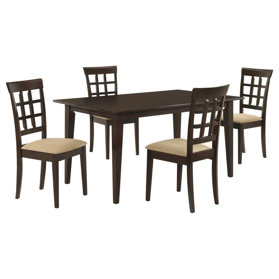 Gabriel - 5 Piece Rectangular 59" Dining Set - Cappuccino by Coaster Fine Furniture | Bel Furniture