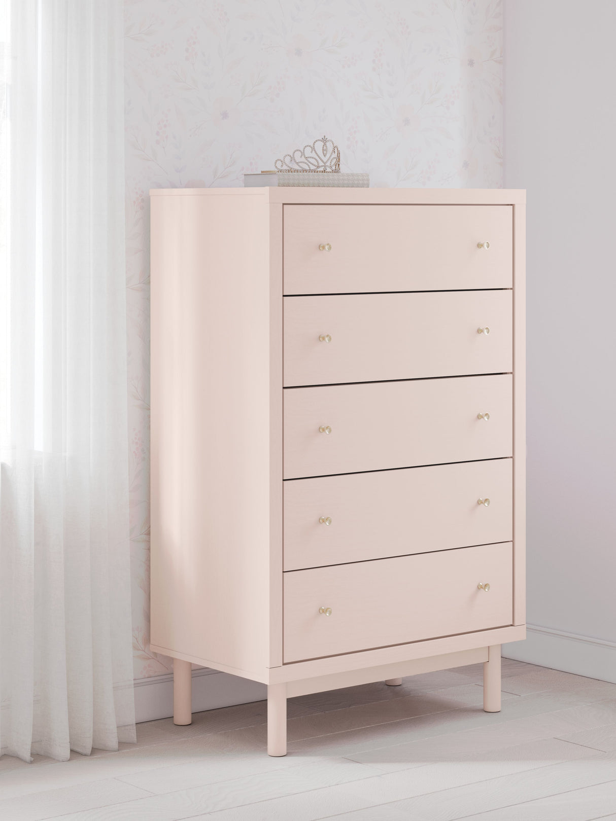 Wistenpine - Blush - Five Drawer Chest by Signature Design by Ashley® | Bel Furniture