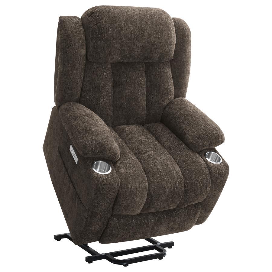 Houston - Upholstered Power Lift Recliner Chair by CoasterEveryday | Bel Furniture