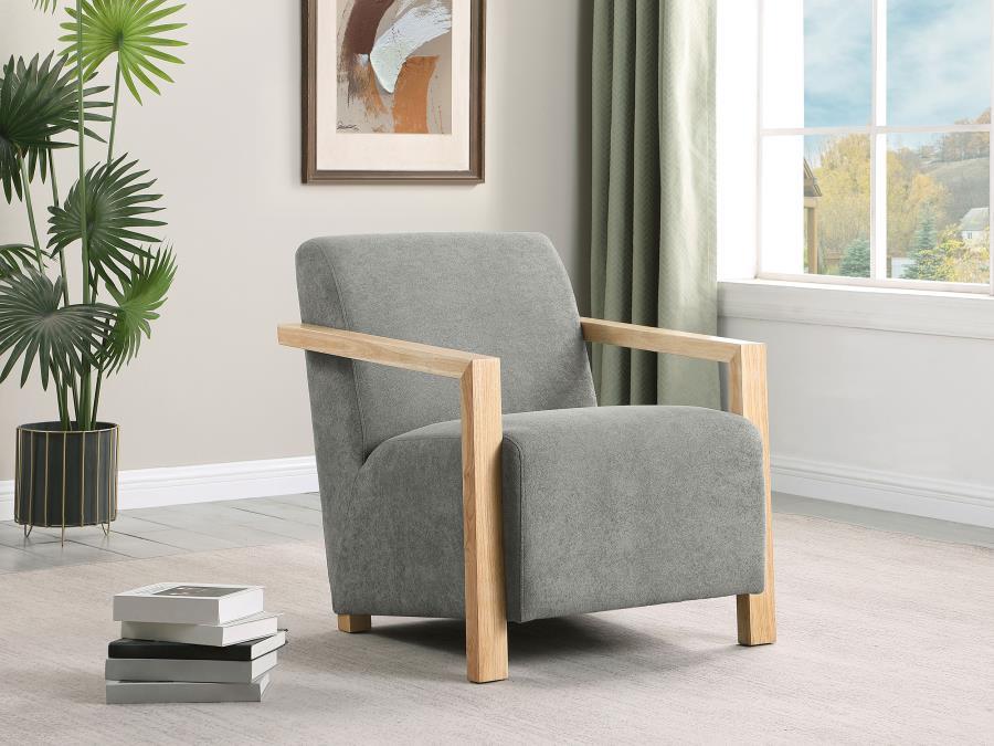 Diego - Upholstered Accent Arm Chair With Wood Arms by CoasterEveryday | Bel Furniture