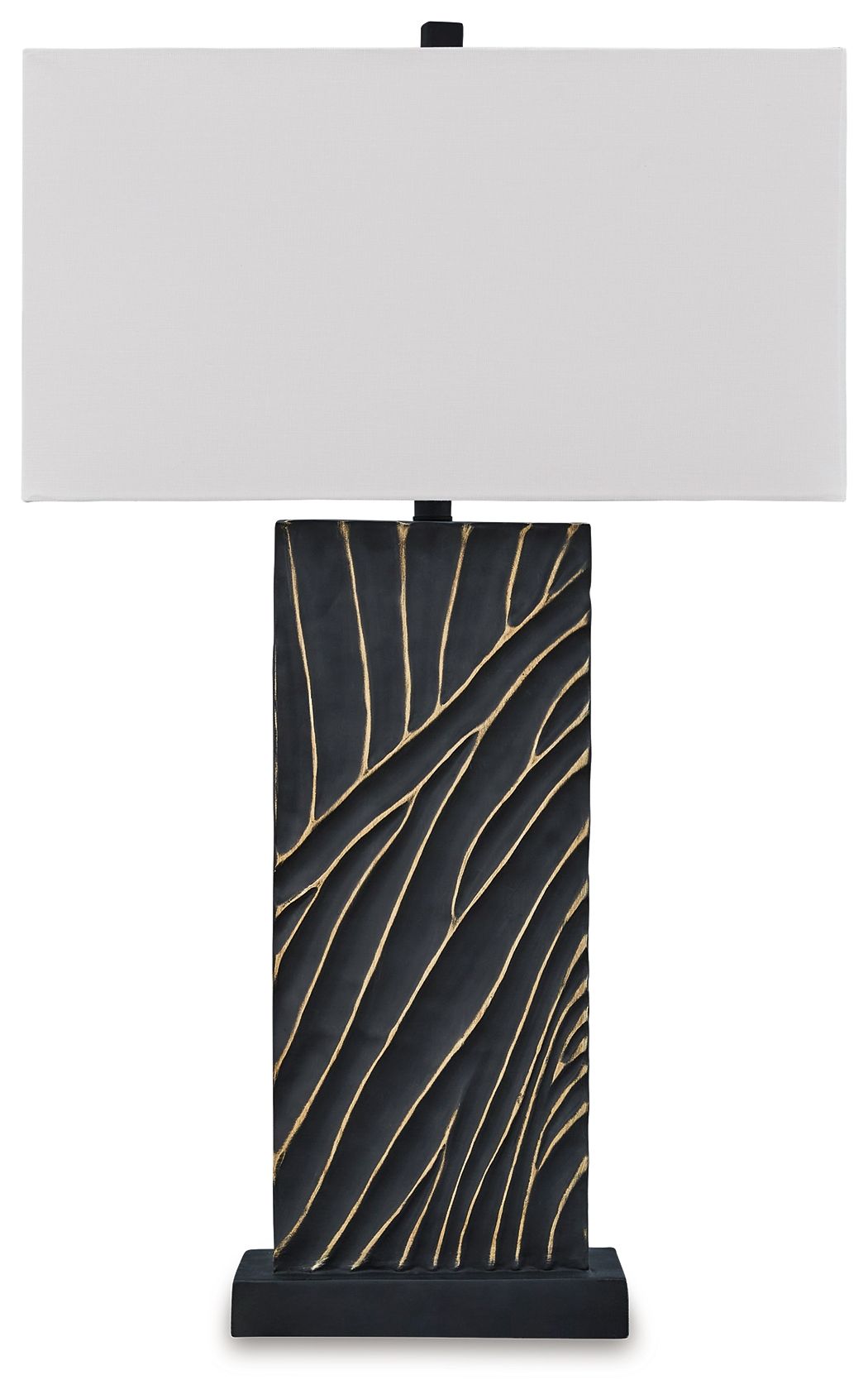 Bartlen - Black / Gold Finish - Poly Table Lamp by Signature Design by Ashley® | Bel Furniture