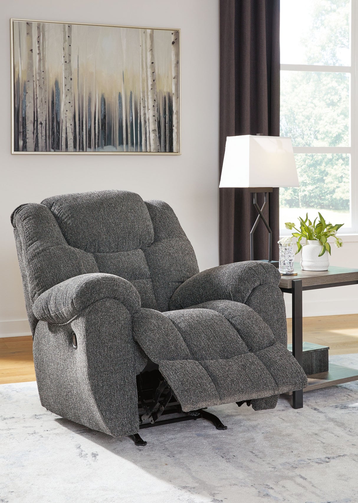 Foreside - Charcoal - Rocker Recliner by Signature Design by Ashley® | Bel Furniture