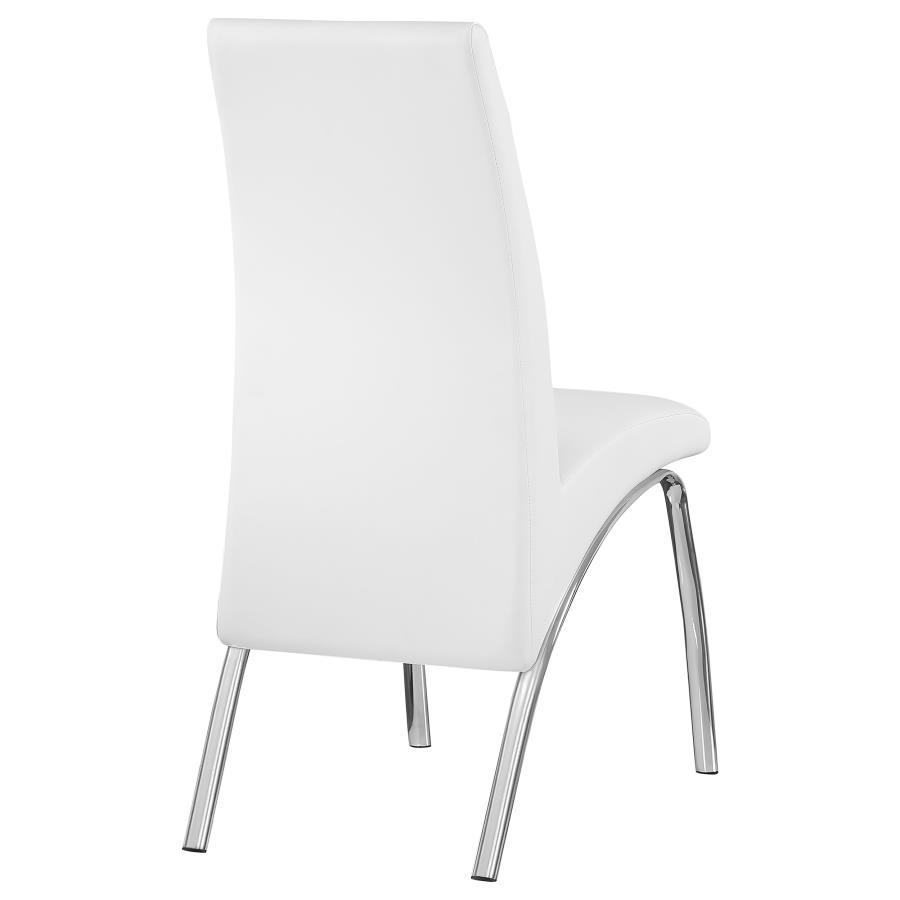 Bishop - Upholstered Dining Side Chair (Set of 2) - White by CoasterEssence | Bel Furniture