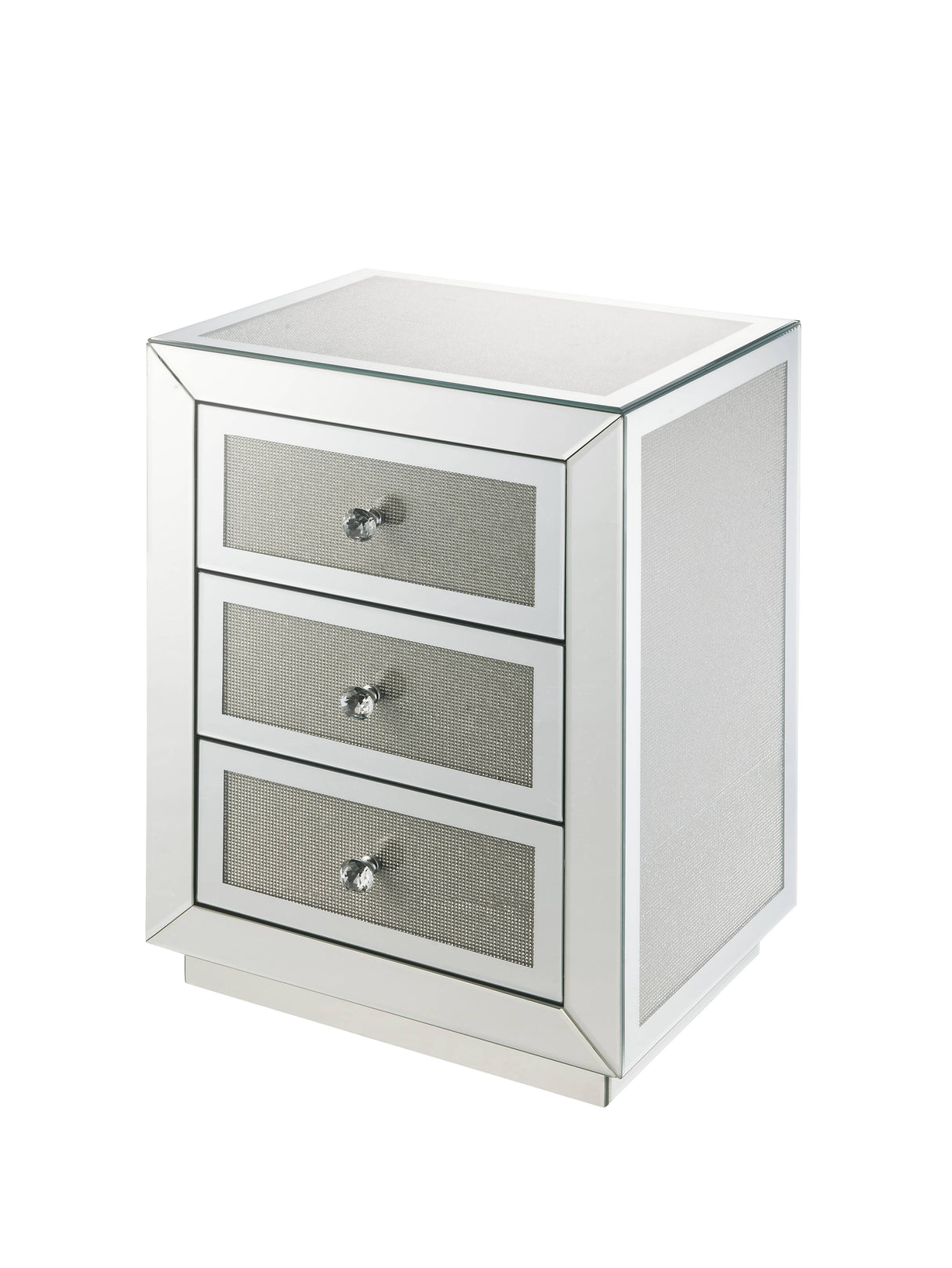 Noralie - Accent Table Mirrored / Faux Dimaonds - Silver by Urban Nest | Bel Furniture