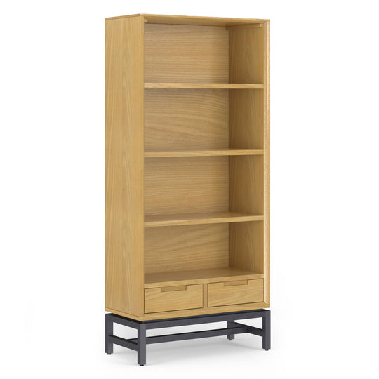 Banting - Mid Century Handcrafted Bookcase Yellow by Simpli-Home | Bel Furniture