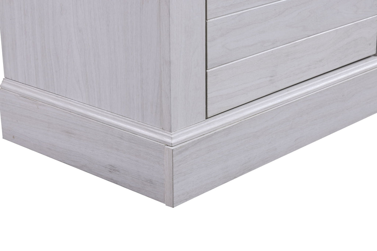 Lucifer - TV Stand Console With Fireplace - White Walnut by Lilola Home | Bel Furniture