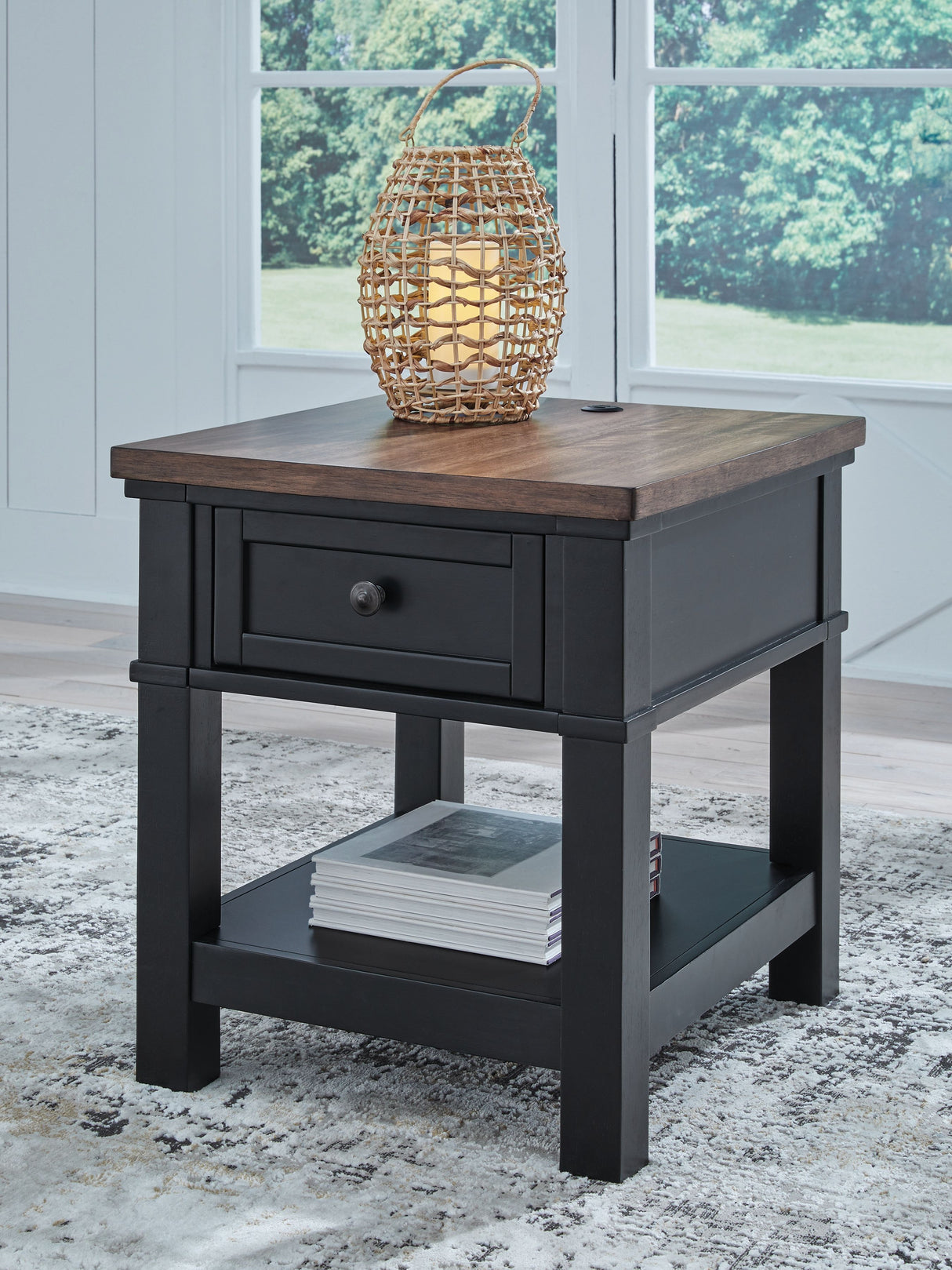 Wildenauer - Brown / Black - Rectangular End Table by Signature Design by Ashley® | Bel Furniture