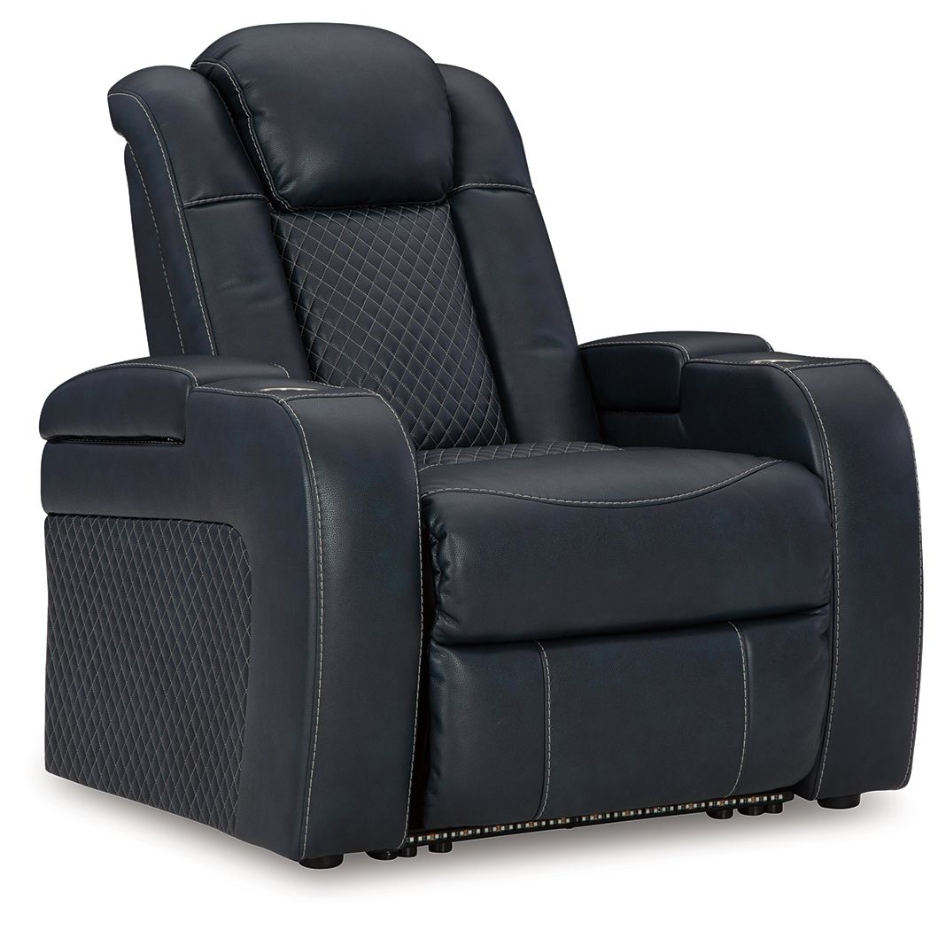 Fyne-dyme - Power Recliner/Adj Headrest Blue by Signature Design by Ashley® | Bel Furniture