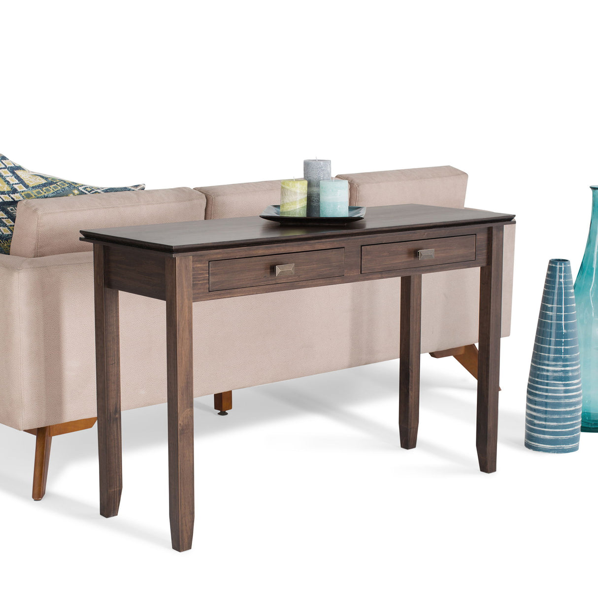 Artisan - Handcrafted Console Sofa Table by Simpli-Home | Bel Furniture