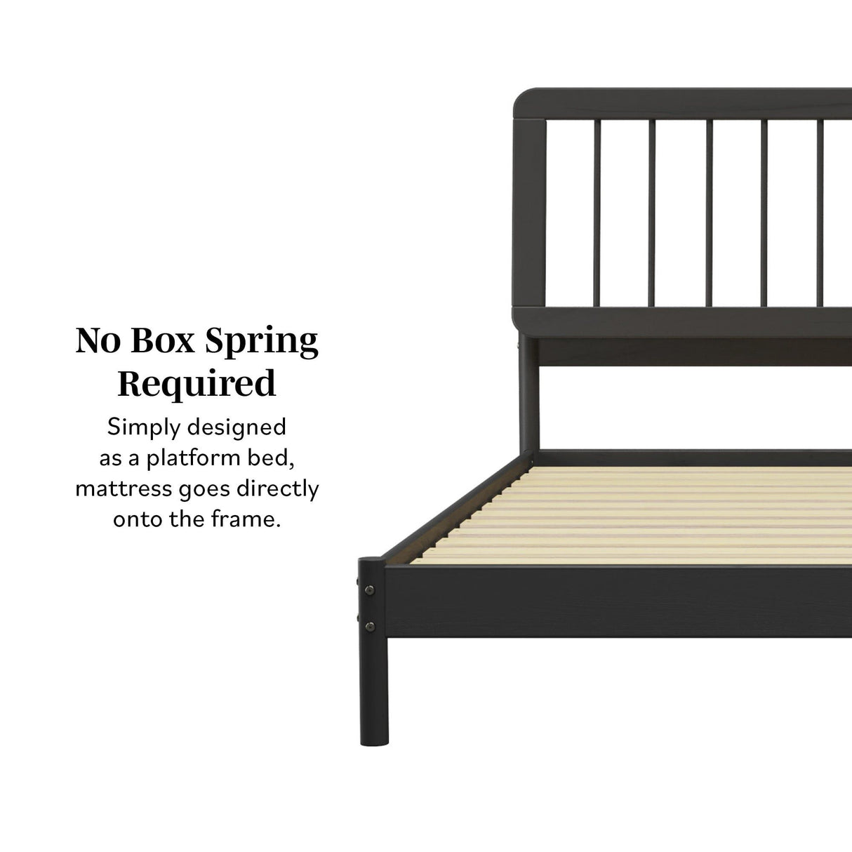 Mid-Century Modern Solid Wood Spindle Bed by Walker Edison | Bel Furniture