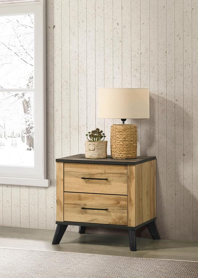 Kaywood - 2-Drawer Nightstand Bedside Table - Natural Pine by Coaster Fine Furniture | Bel Furniture