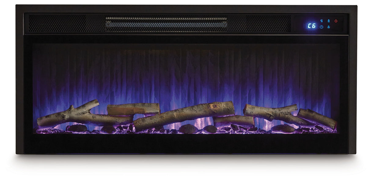 Entertainment Accessories - Black - Fireplace Insert With Faux Birch Log Set by Signature Design by Ashley® | Bel Furniture
