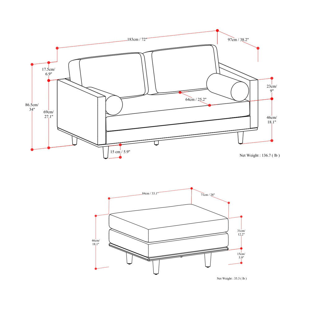 Morrison - Sofa And Ottoman Set