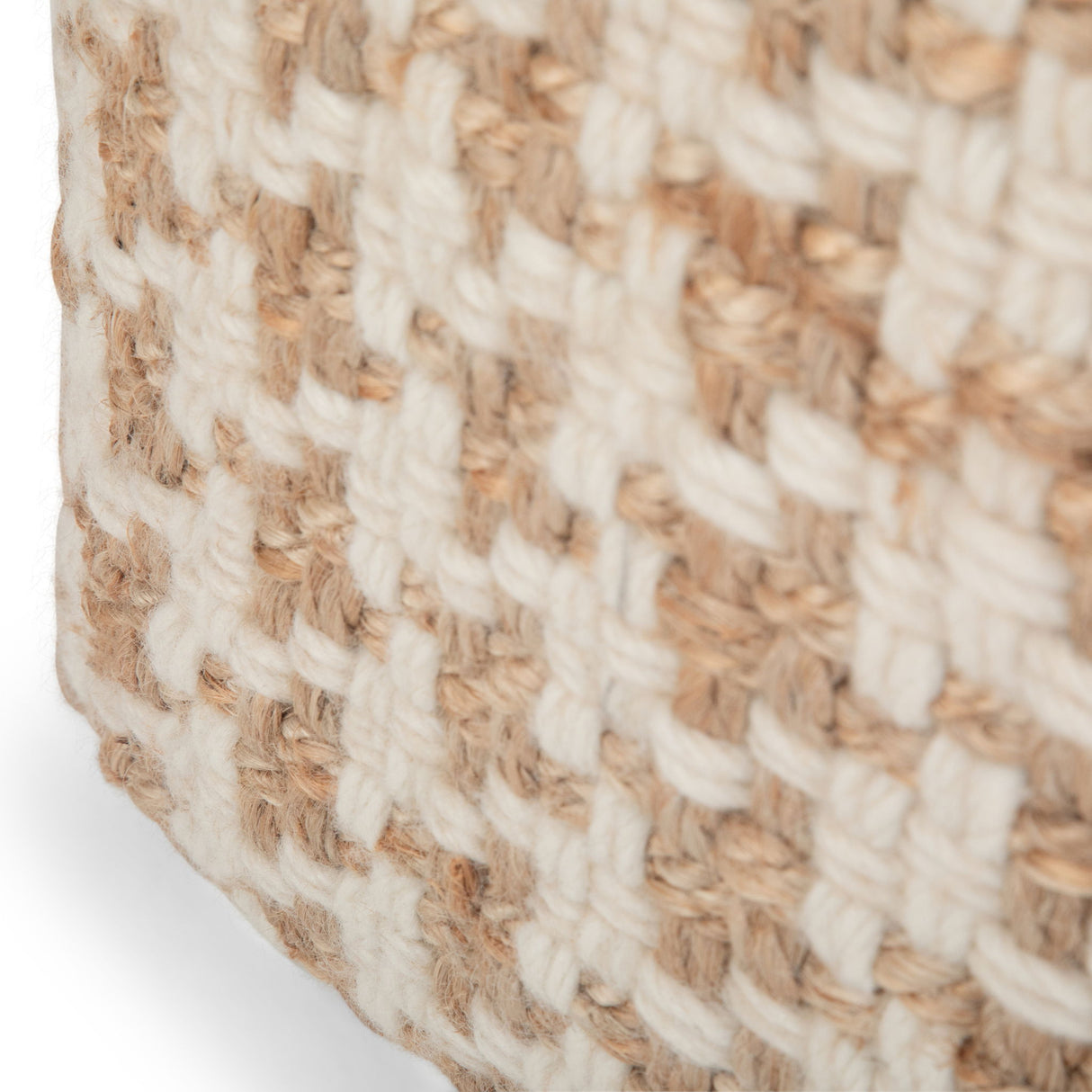 Cullen - Cube Pouf - Natural by Simpli-Home | Bel Furniture