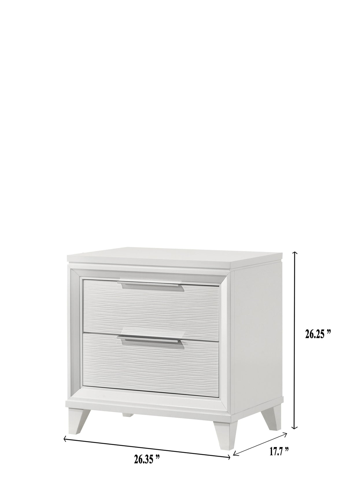 Cressida - Nightstand - White by Crown Mark | Bel Furniture
