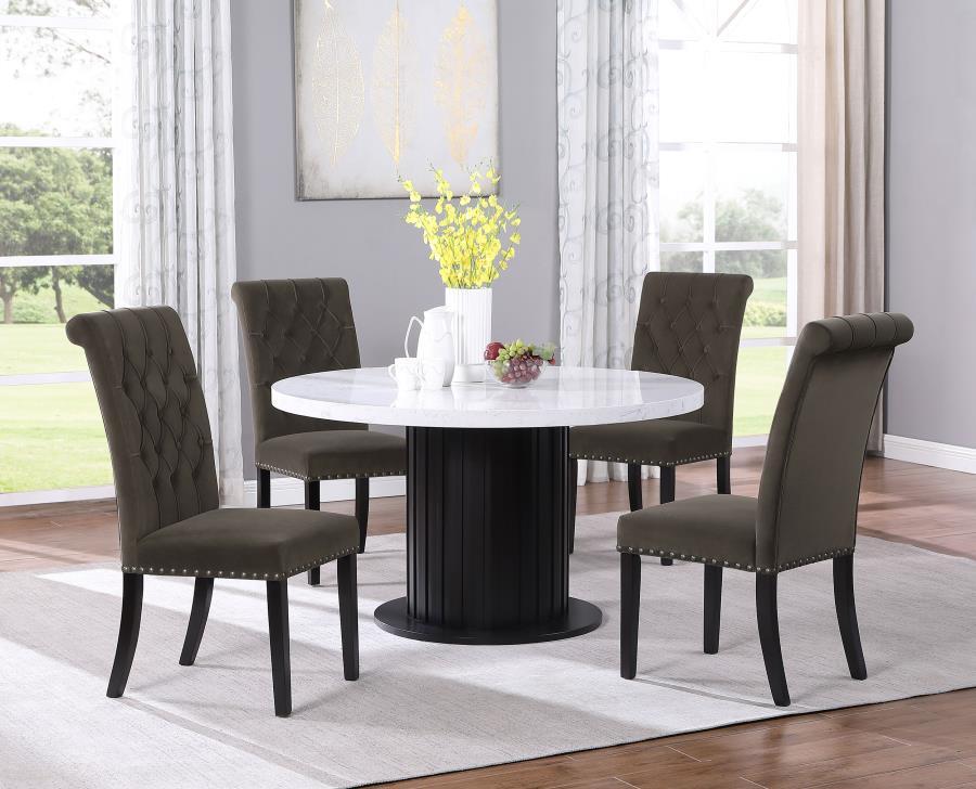 Alana - Upholstered Dining Side Chair (Set of 2) by CoasterElevations | Bel Furniture