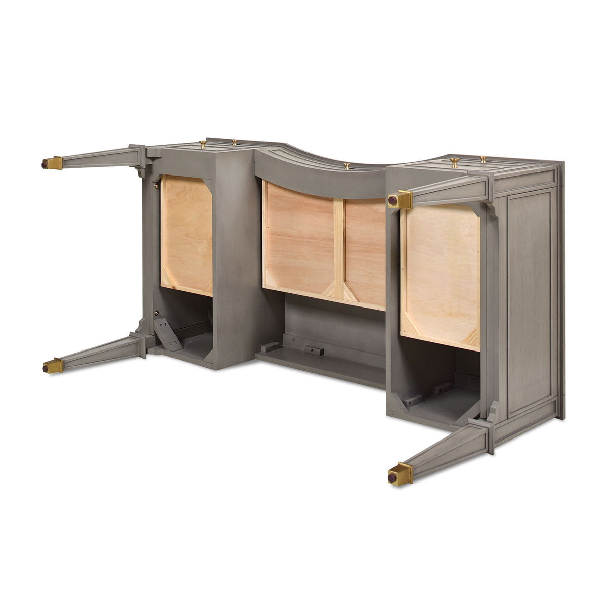 Dauphin - 5 Drawer Executive Desk by Jennifer Taylor Home | Bel Furniture