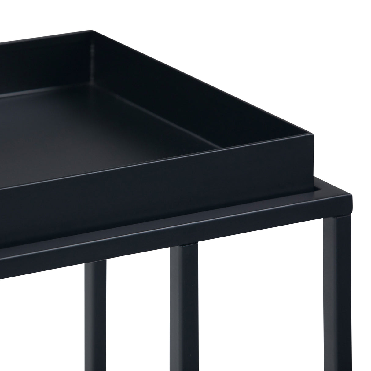 Garner - Tray Top C Side Table - Black by Simpli-Home | Bel Furniture