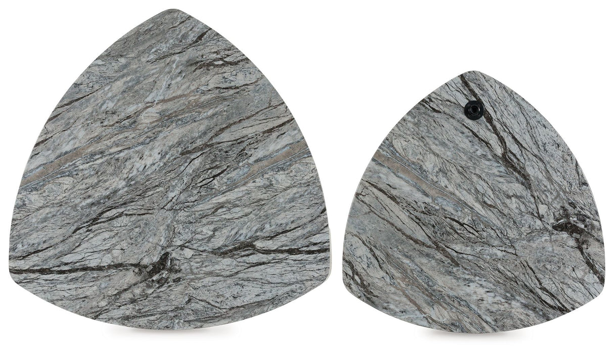 Surmour - Gray / Brown - Stacked Cocktail Table by Signature Design by Ashley® | Bel Furniture