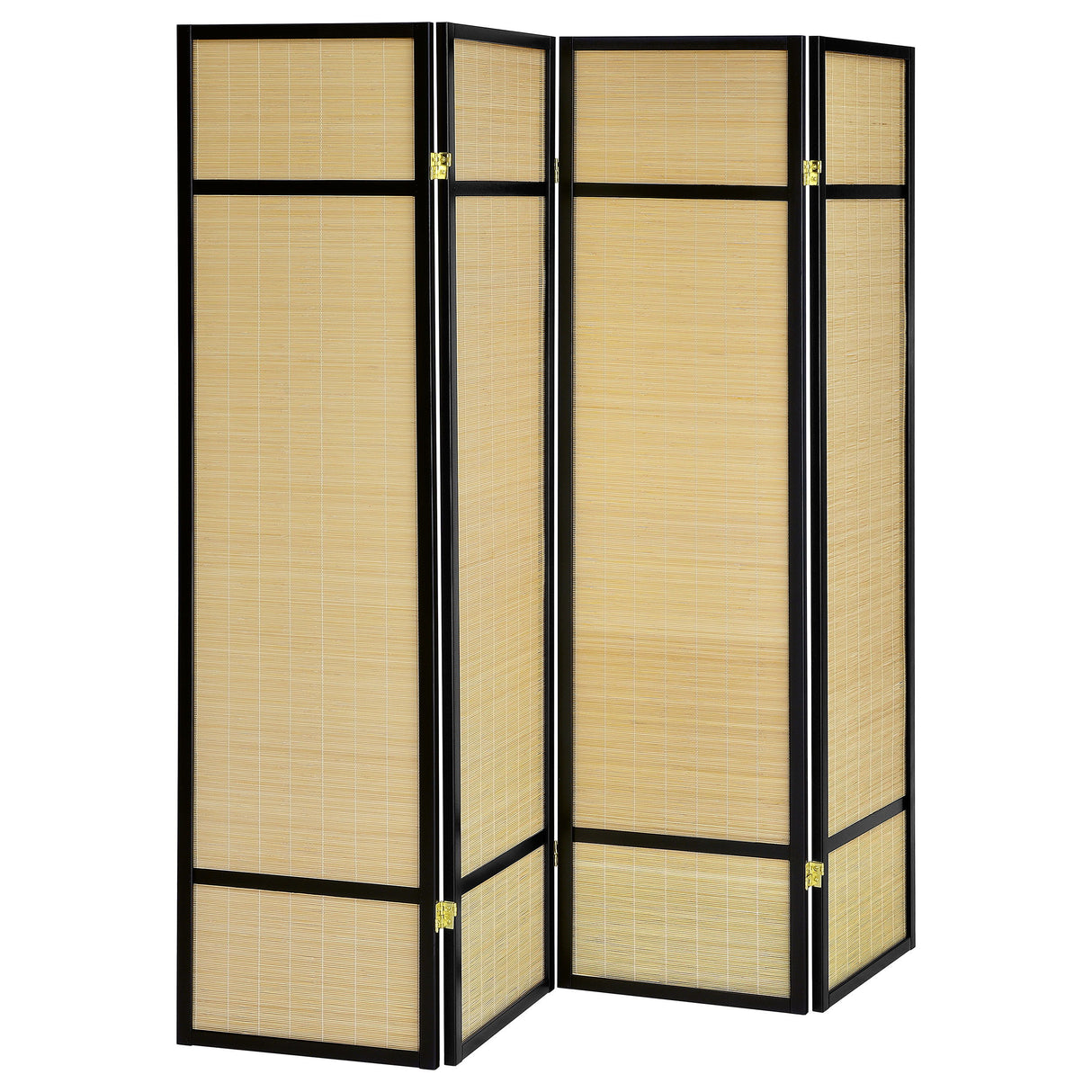 Pearce - 4-Panel Bamboo Room Divider Folding Screen - Natural by Coaster Fine Furniture | Bel Furniture