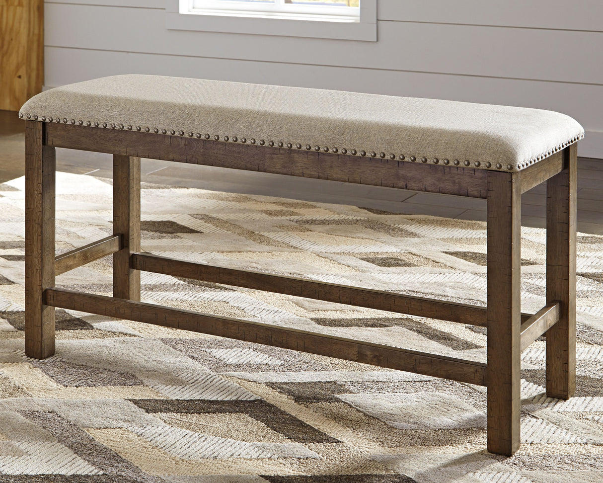 Moriville - Beige - Double UPH Bench by Signature Design by Ashley® | Bel Furniture