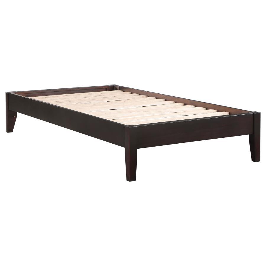 Hounslow - Universal Platform Bed Dark Brown Twin by CoasterEssence | Bel Furniture