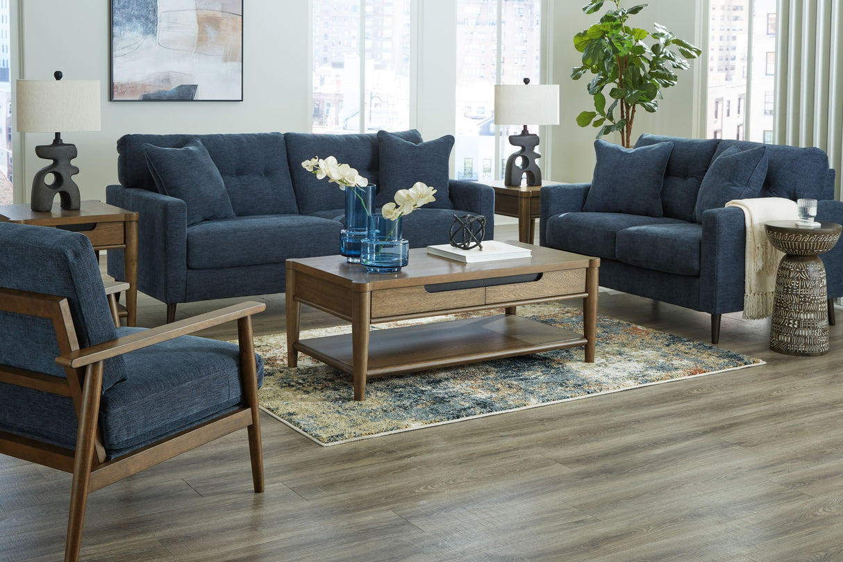 Bixler - Living Room Set Blue 3 Pc. Sofa, Loveseat, Chair by Signature Design by Ashley® | Bel Furniture
