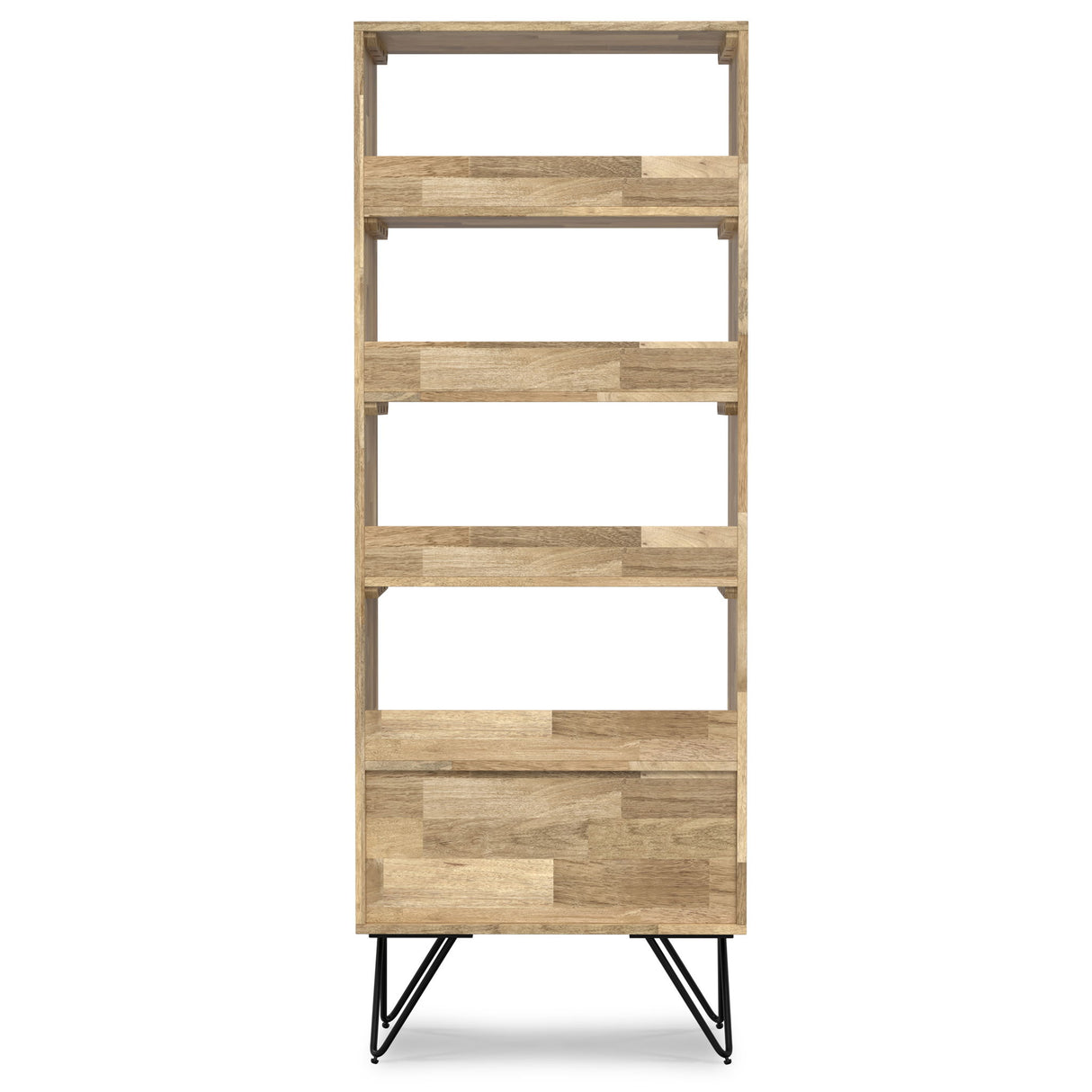 Hunter - Tall Bookcase - Natural by Simpli-Home | Bel Furniture