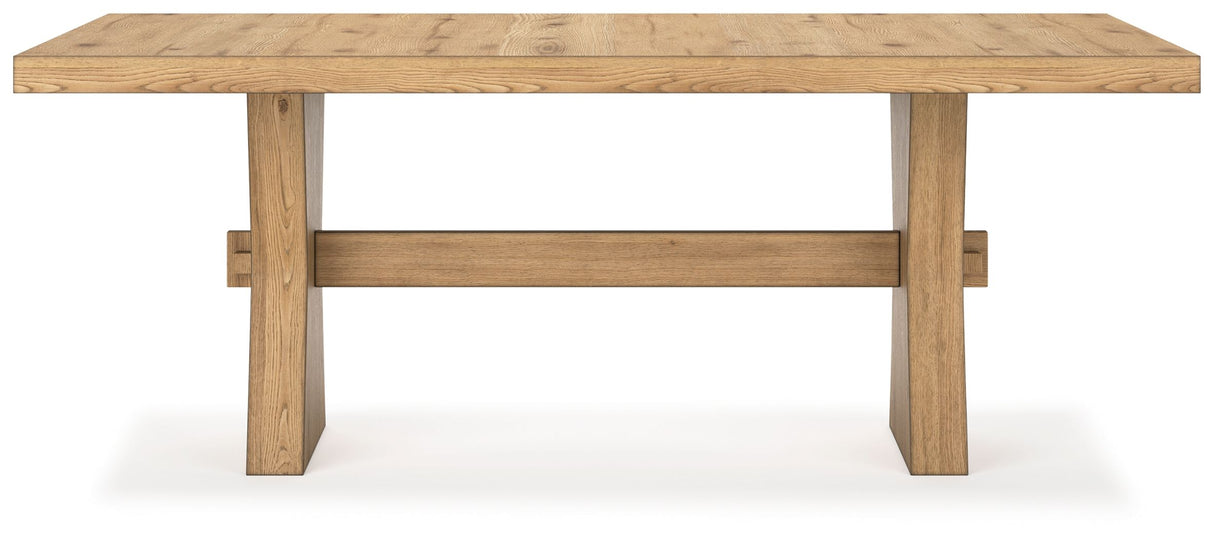 Galliden - Light Brown - Rectangular Dining Room Table by Signature Design by Ashley® | Bel Furniture