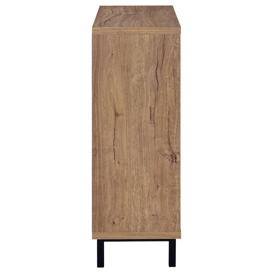 Teller - 2-Door Shoe Storage Cabinet - Natural Oak by Coaster Fine Furniture | Bel Furniture
